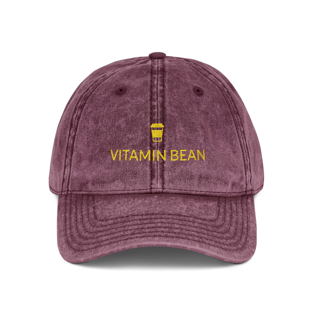 Vitamin Bean Embroidered Vintage Cap