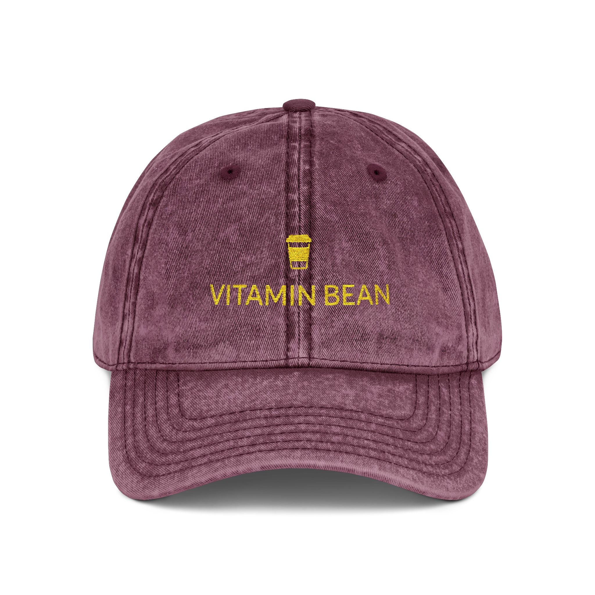 Vitamin Bean Embroidered Vintage Cap