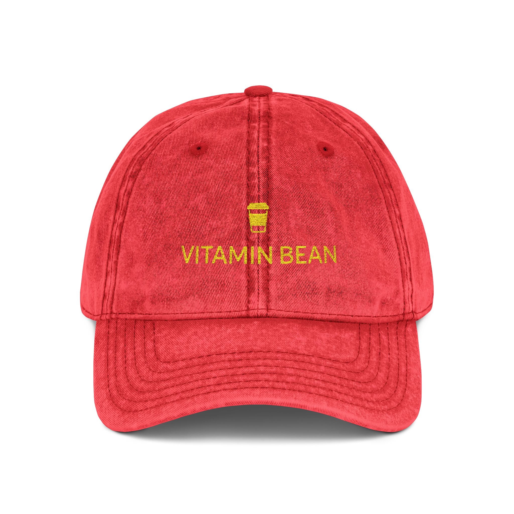 Vitamin Bean Embroidered Vintage Cap