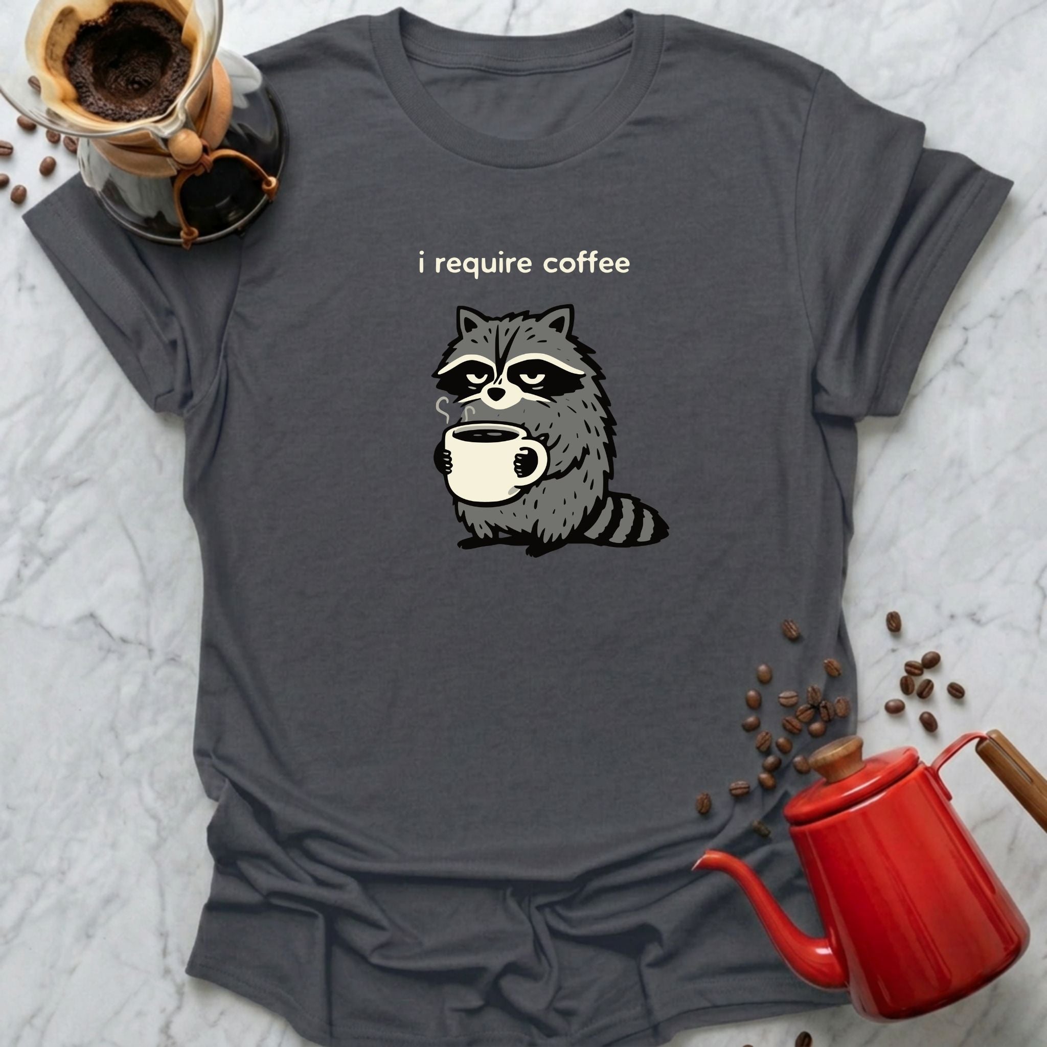 i require coffee raccoon T-Shirt