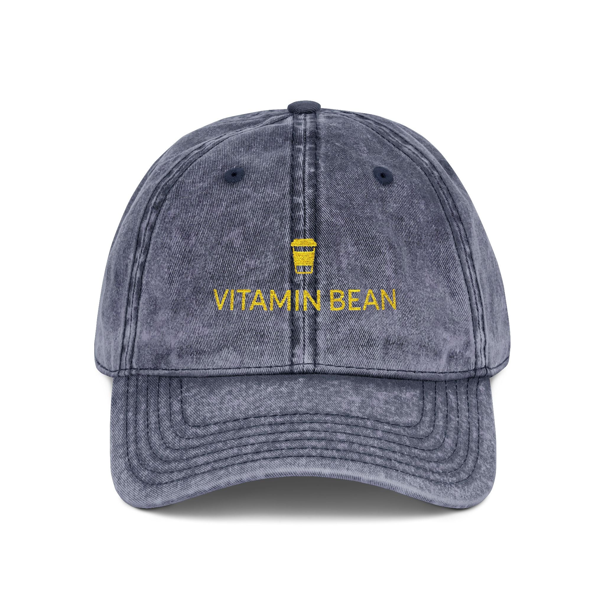 Vitamin Bean Embroidered Vintage Cap