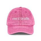 Queen of the Coffee Embroidered Vintage Cap