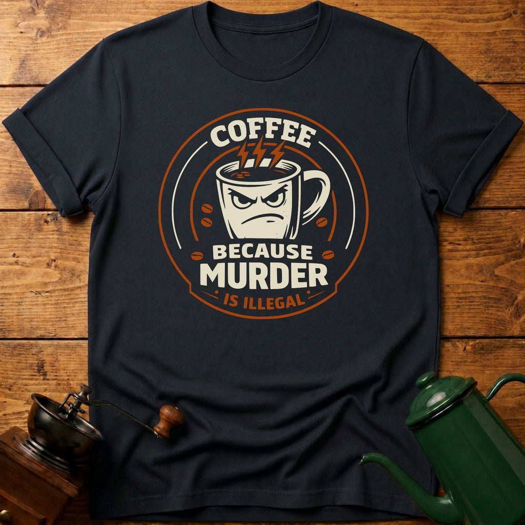 Coffee Because Murder Is Illegal T-Shirt