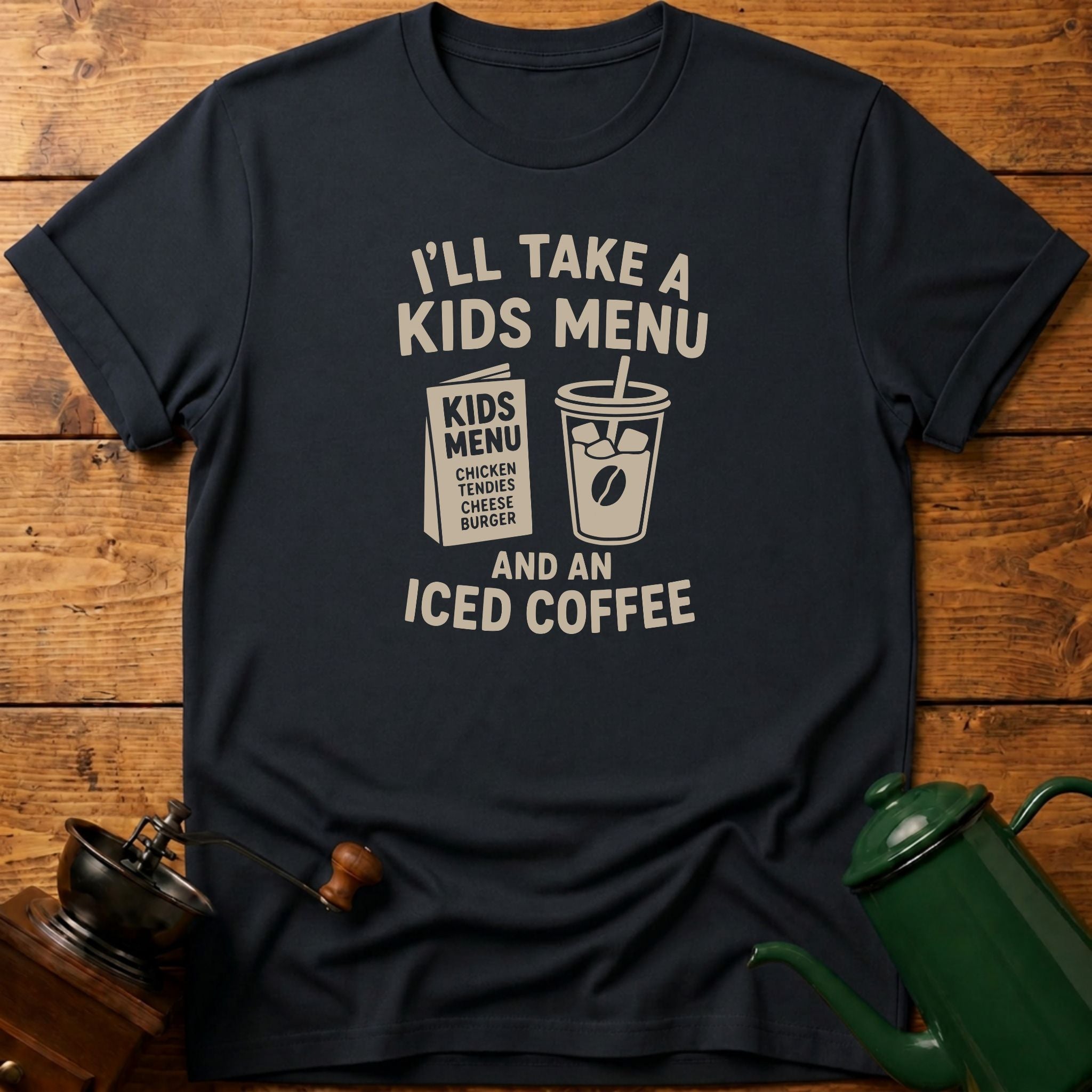 Kids Menu & Iced Coffee T-Shirt