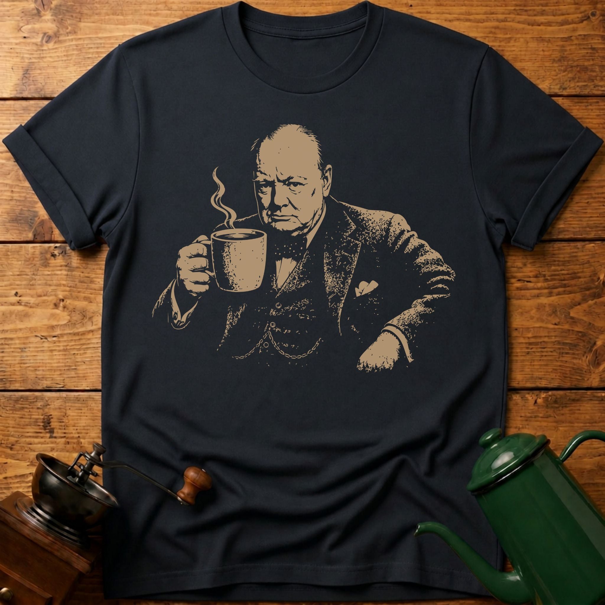 Churchill Coffee T-Shirt