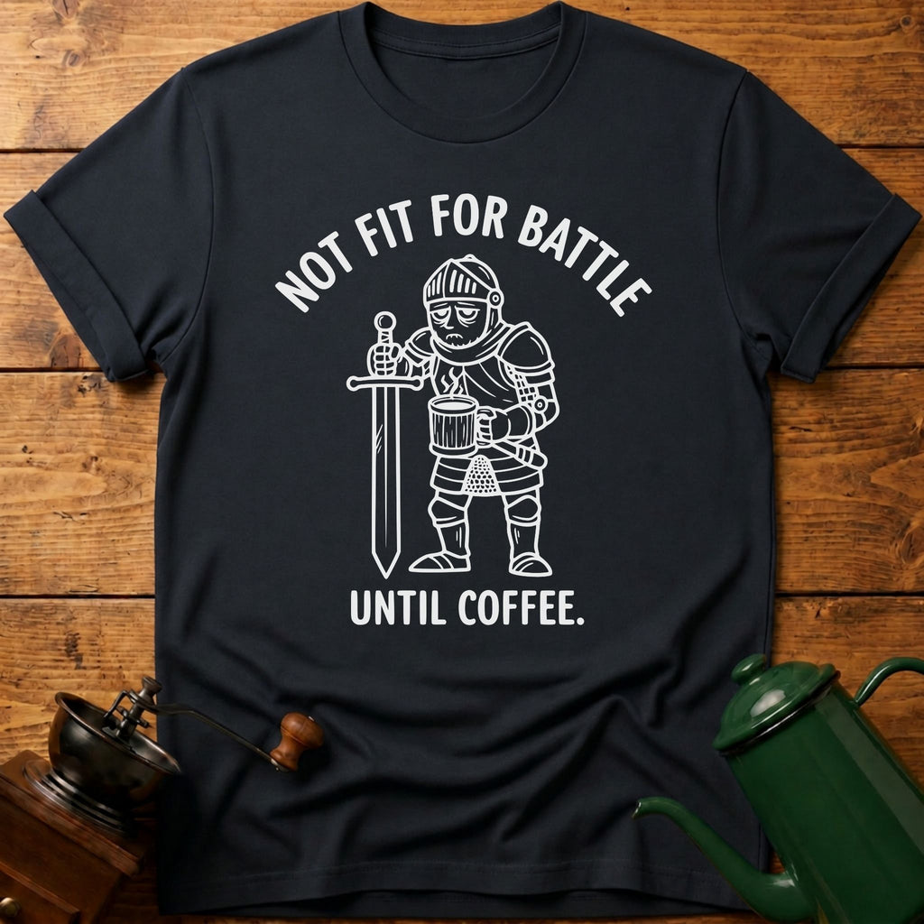 Not Fit For Battle Until Coffee T-Shirt