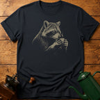 Raccoon Drinking Coffee T-Shirt