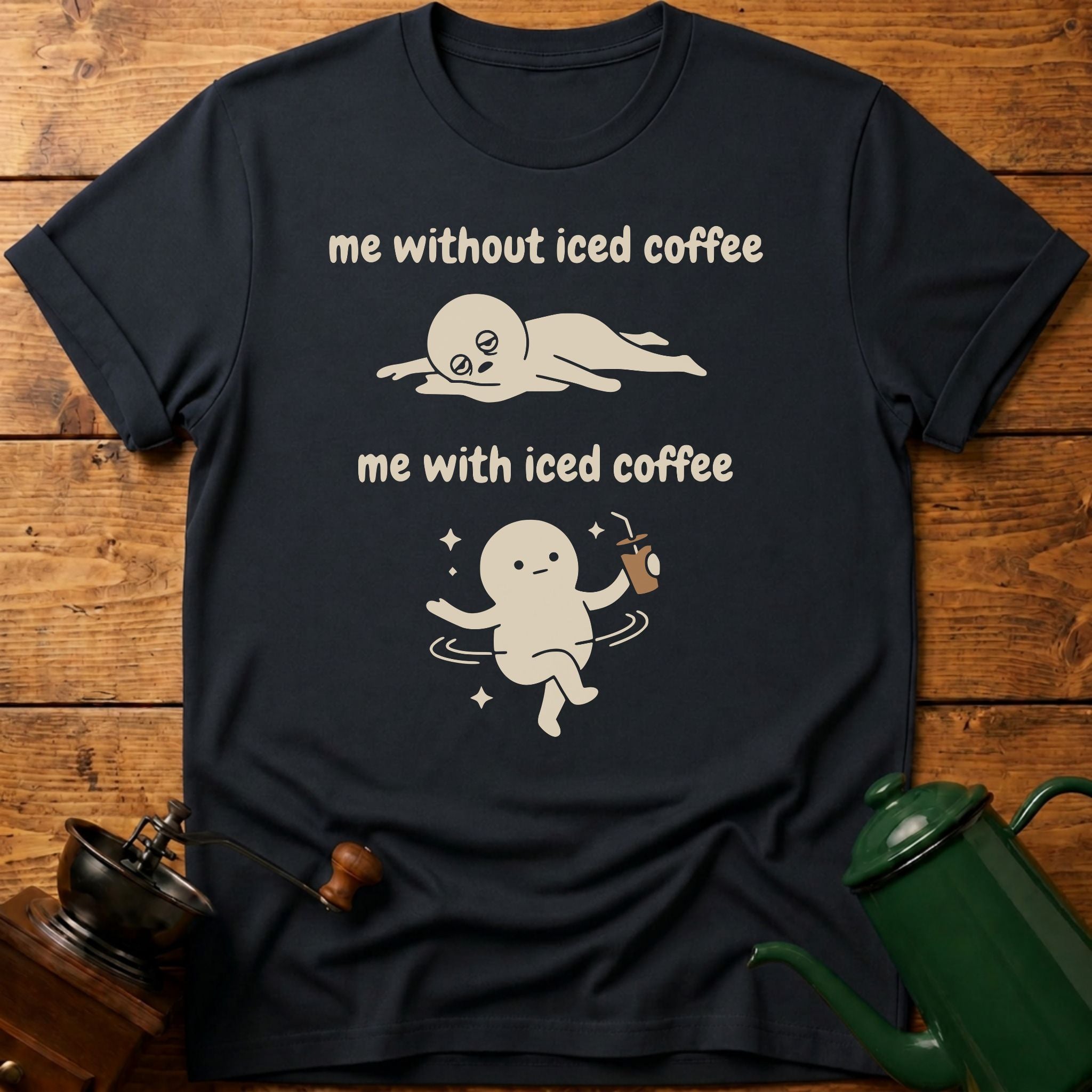 me with/without iced coffee T-Shirt