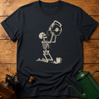 Skull Drinking Coffee T-Shirt