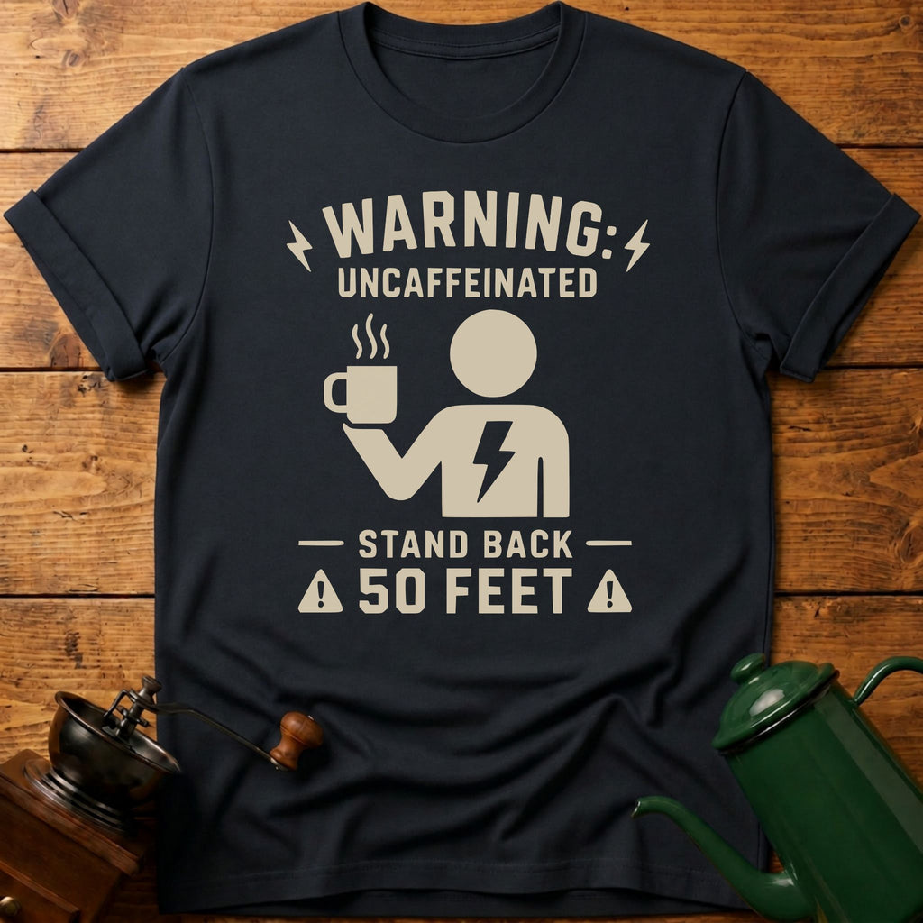 Warning: Uncaffeinated Stand Back 50 Feet T-Shirt