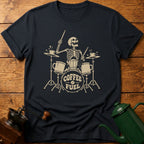 Coffee Skull Drums T-Shirt