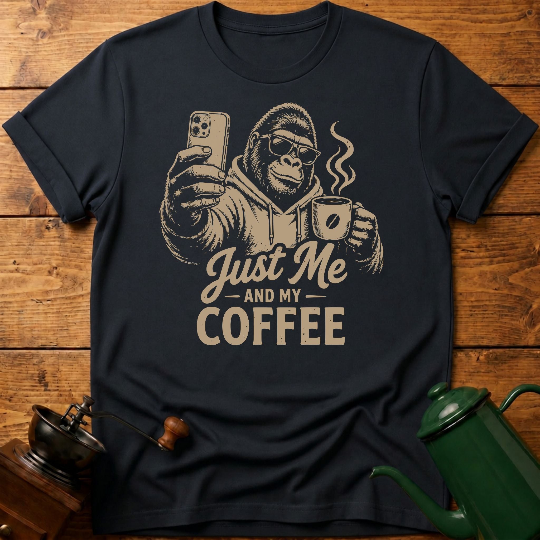 Bigfoot Just Me and My Coffee T-Shirt