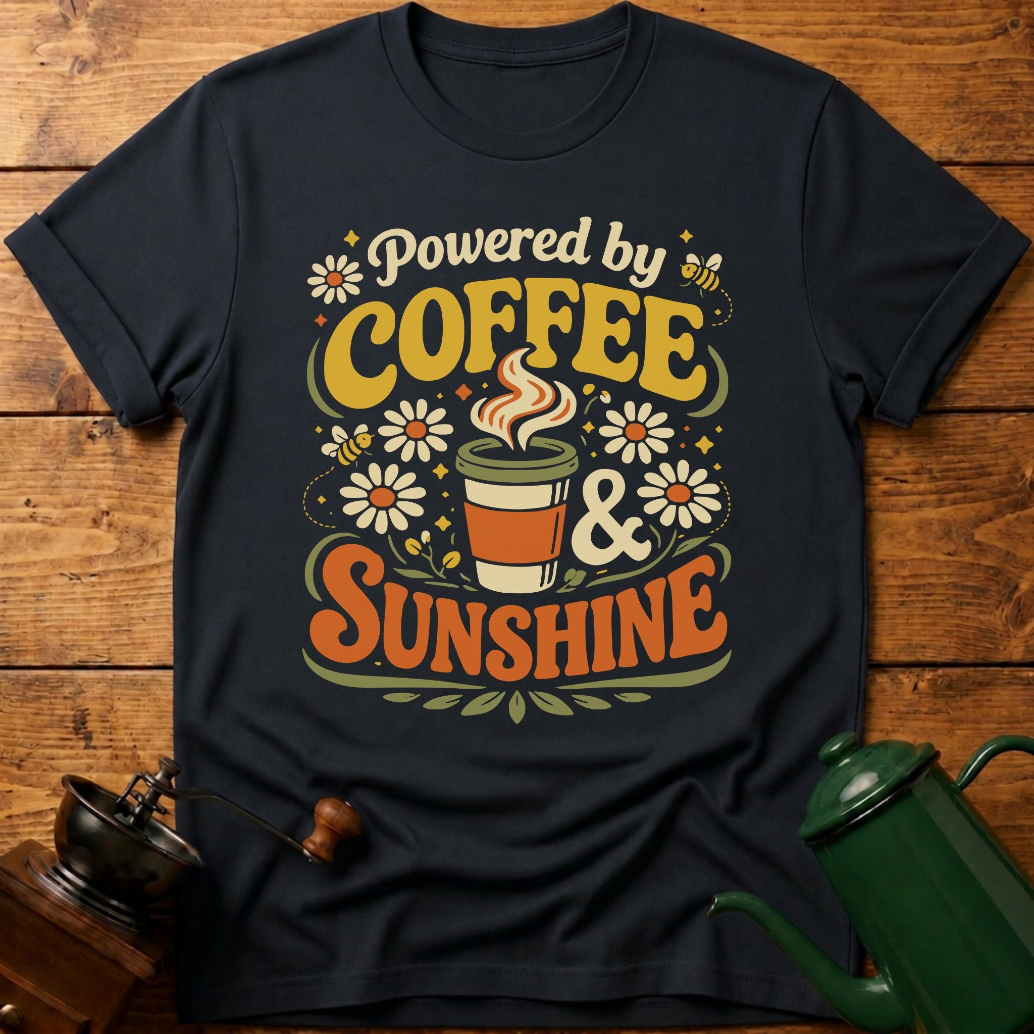 Powered By Coffee & Sunshine Spring T-Shirt