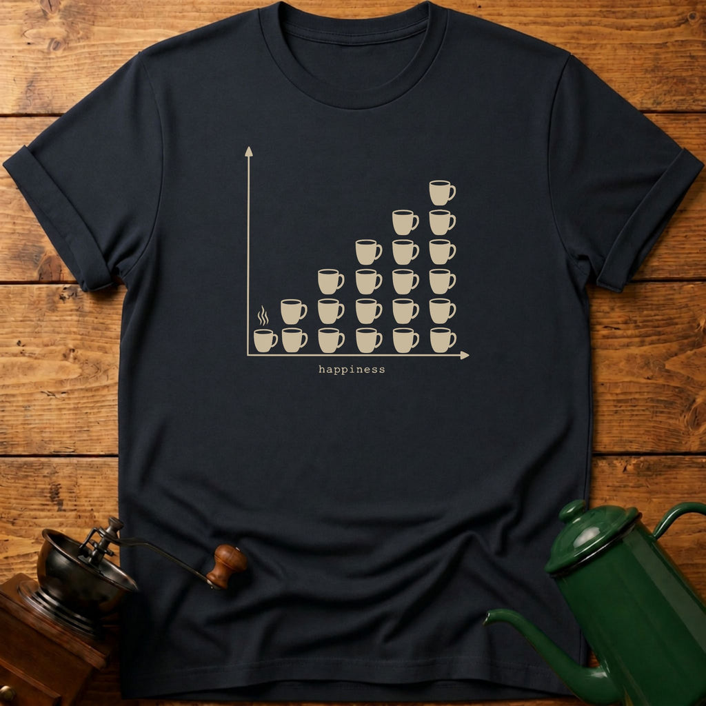 Happiness Coffee Graph T-Shirt