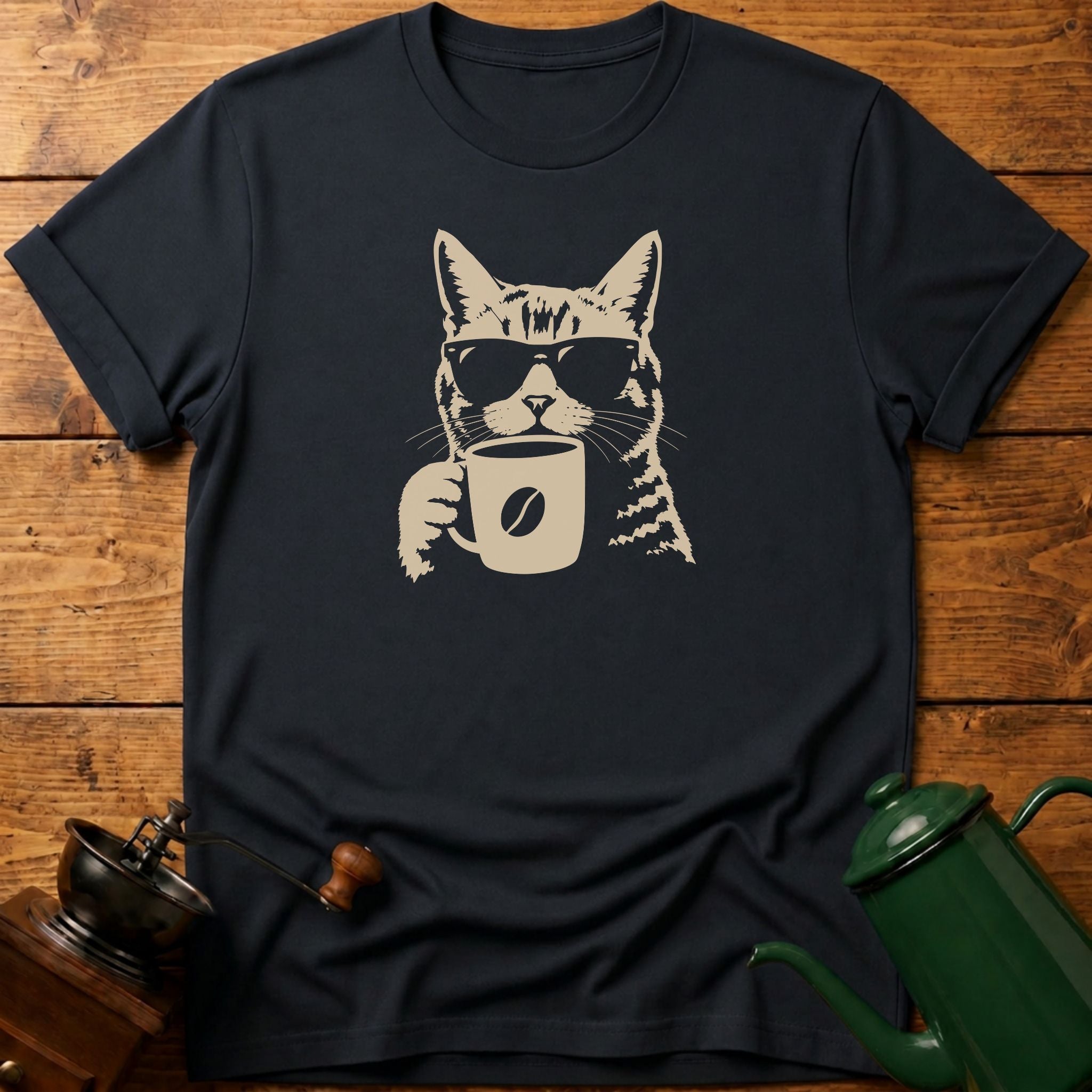 Coffee Mug Cat T-Shirt