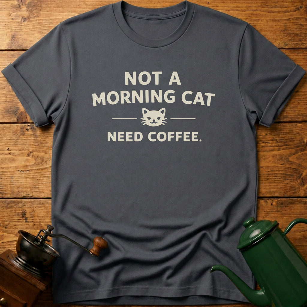 Not a Morning Cat Need Coffee T-Shirt
