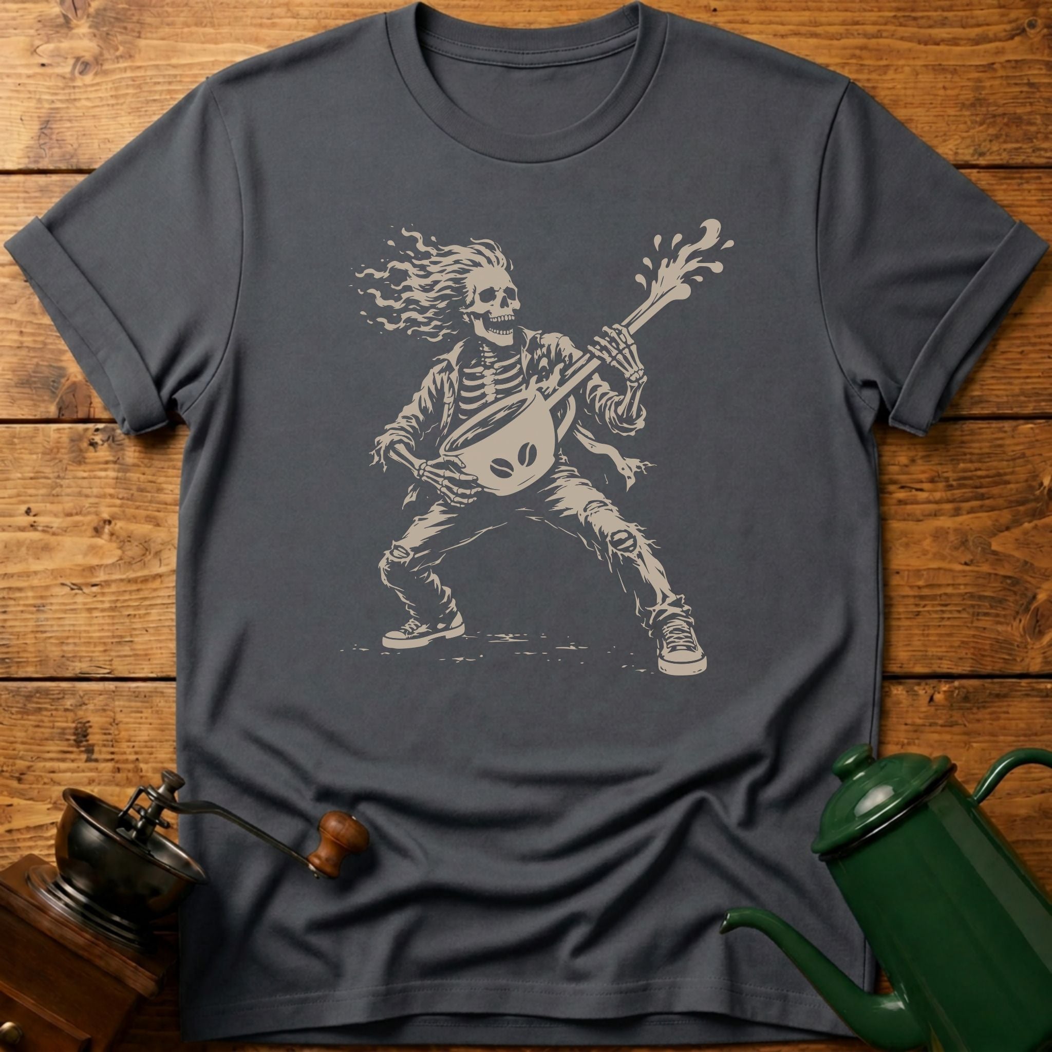 Coffee Skull Guitar T-Shirt