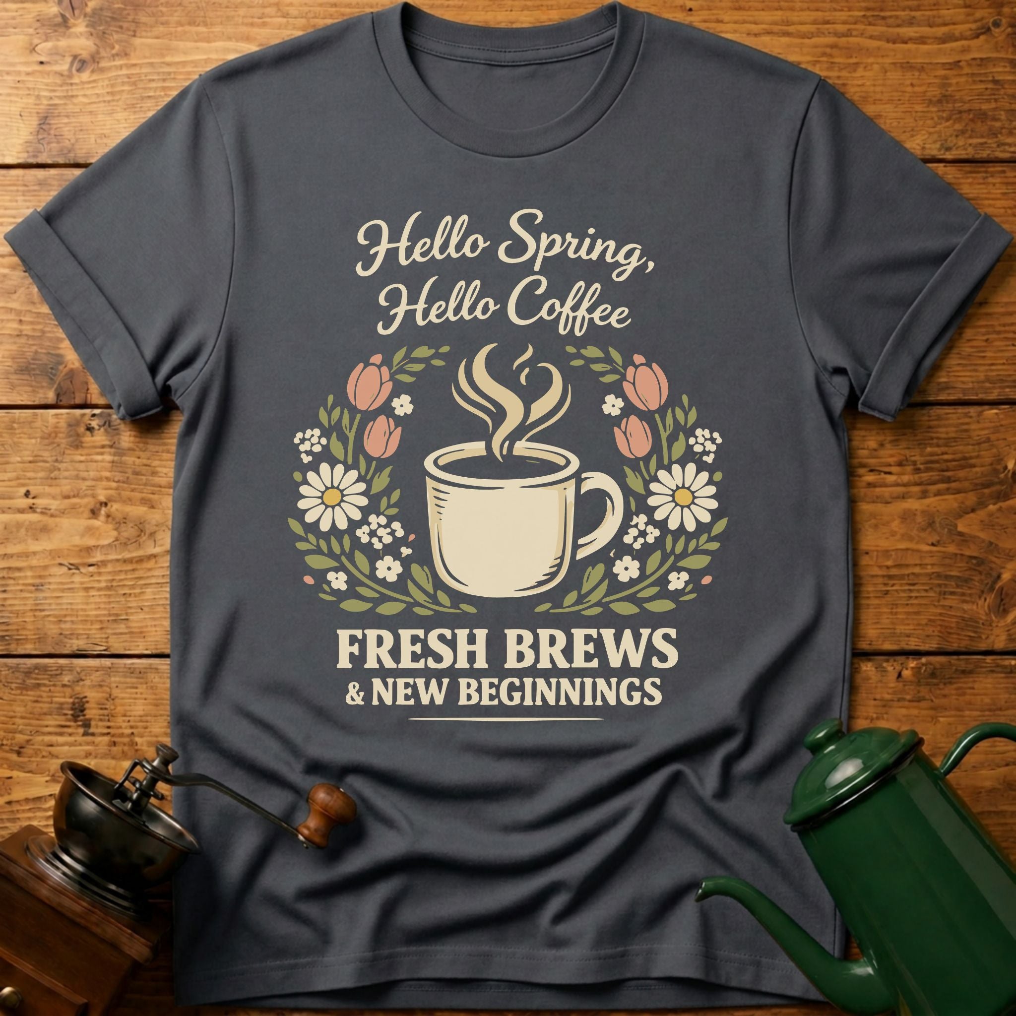 Hello Spring Hello Coffee T-Shirt