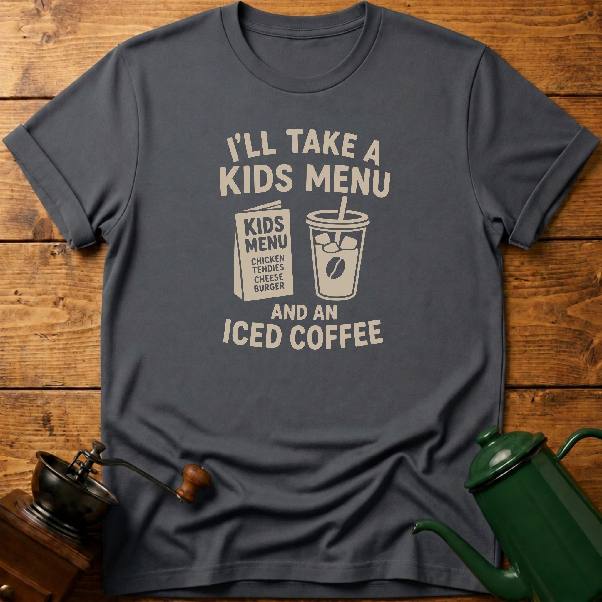 Kids Menu & Iced Coffee T-Shirt