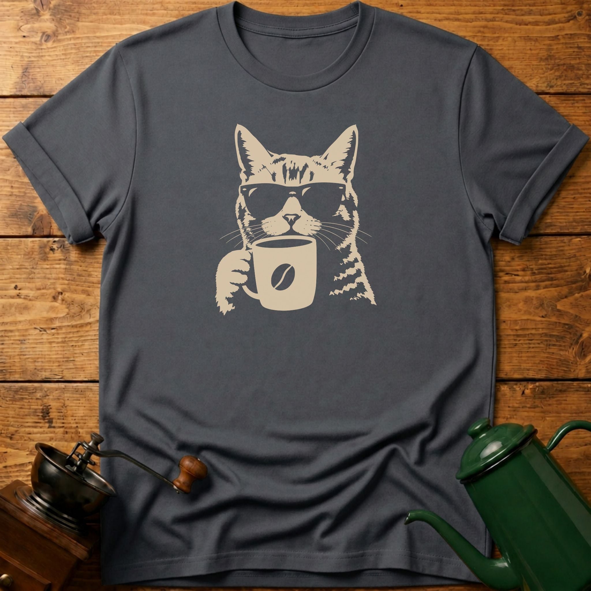 Coffee Mug Cat T-Shirt