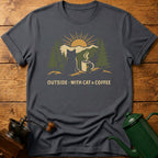 Outside With Cat & Coffee T-Shirt