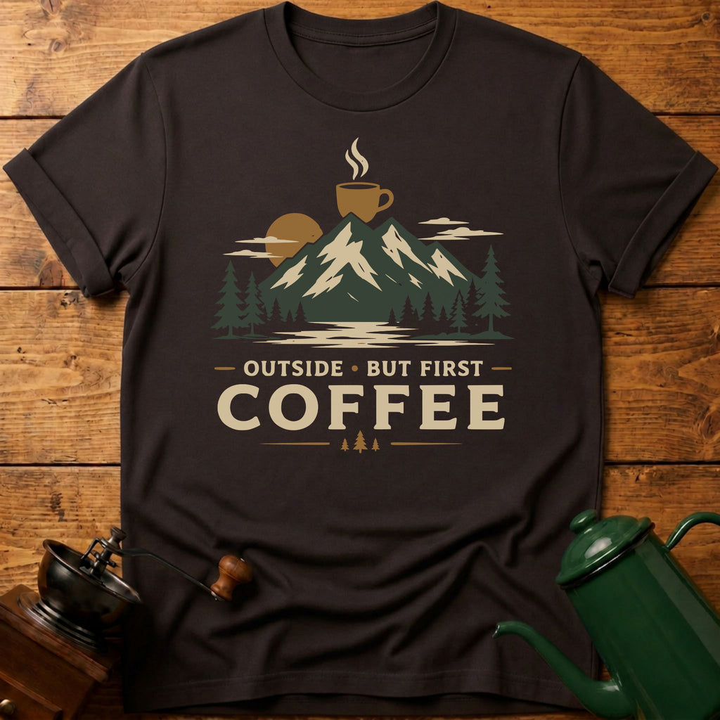 Outside But First Coffee T-Shirt