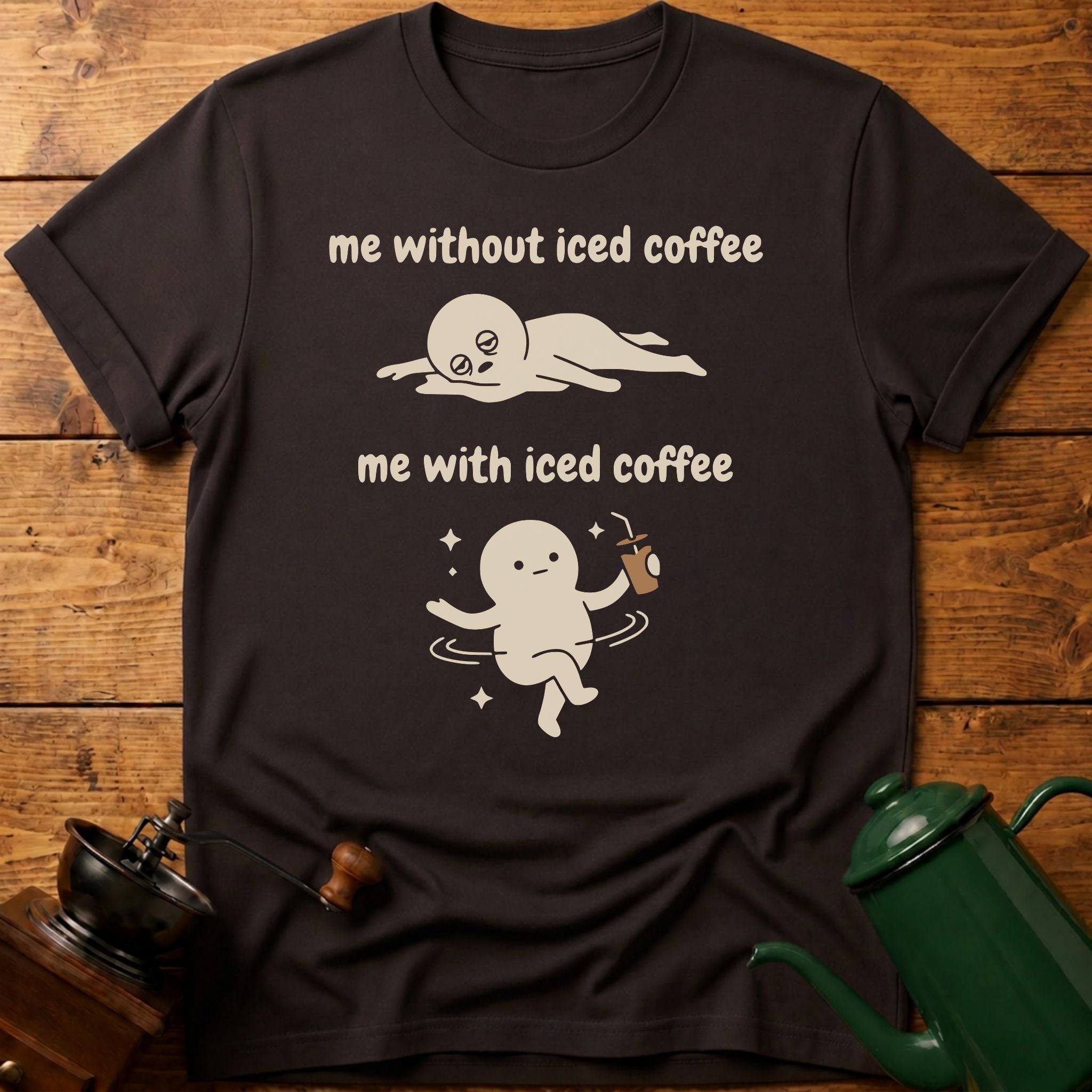 me with/without iced coffee T-Shirt