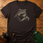 Raccoon Drinking Coffee T-Shirt
