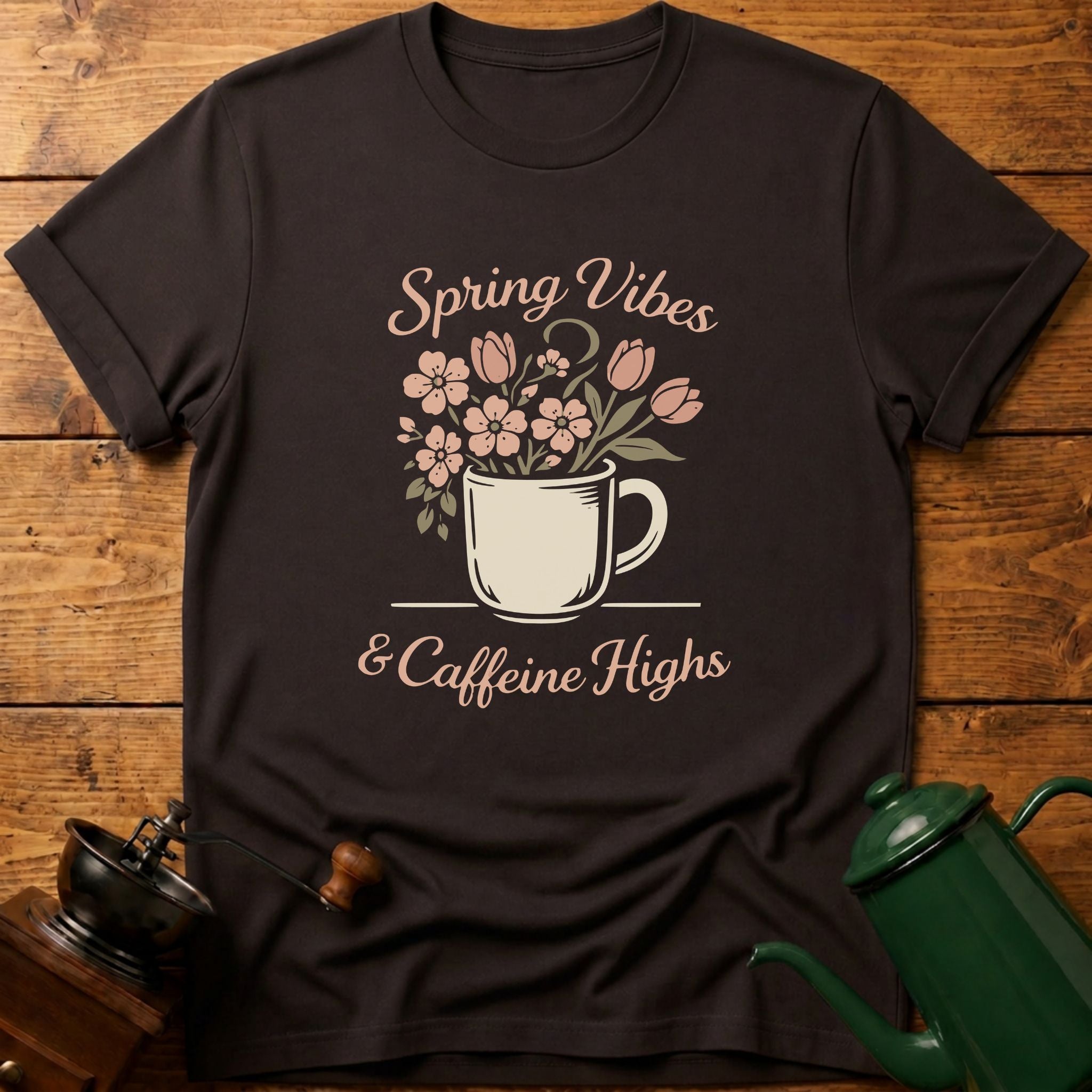 Spring Vibes & Caffeine Highs T-Shirt