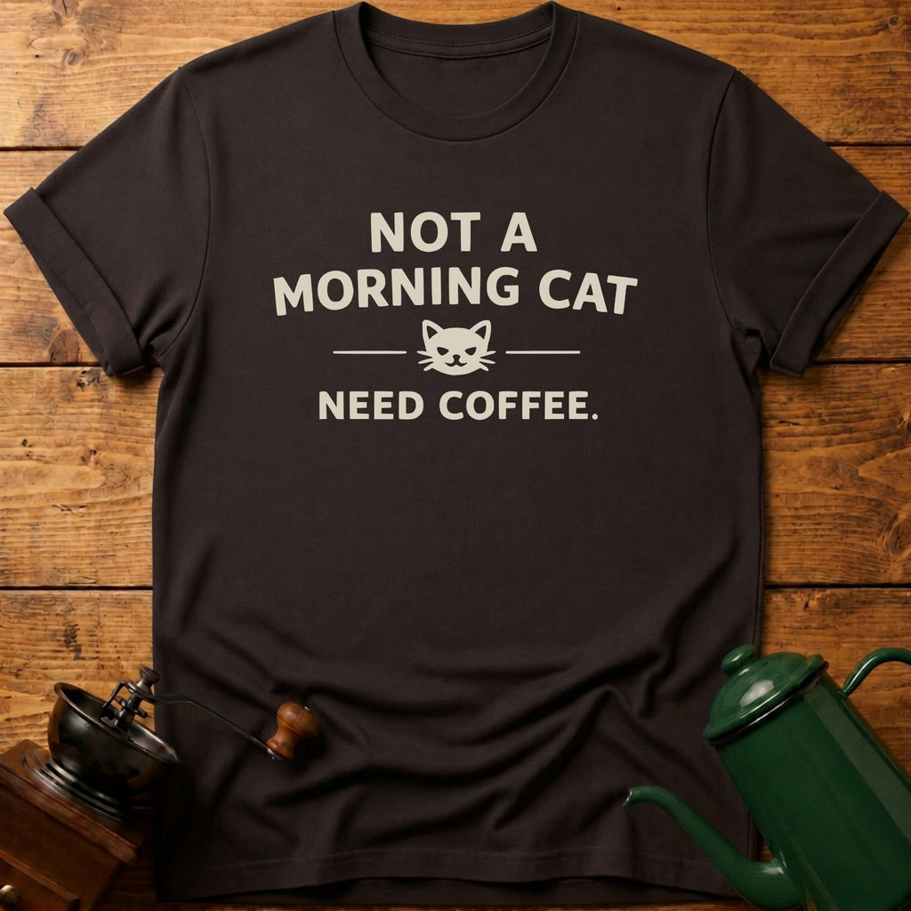 Not a Morning Cat Need Coffee T-Shirt
