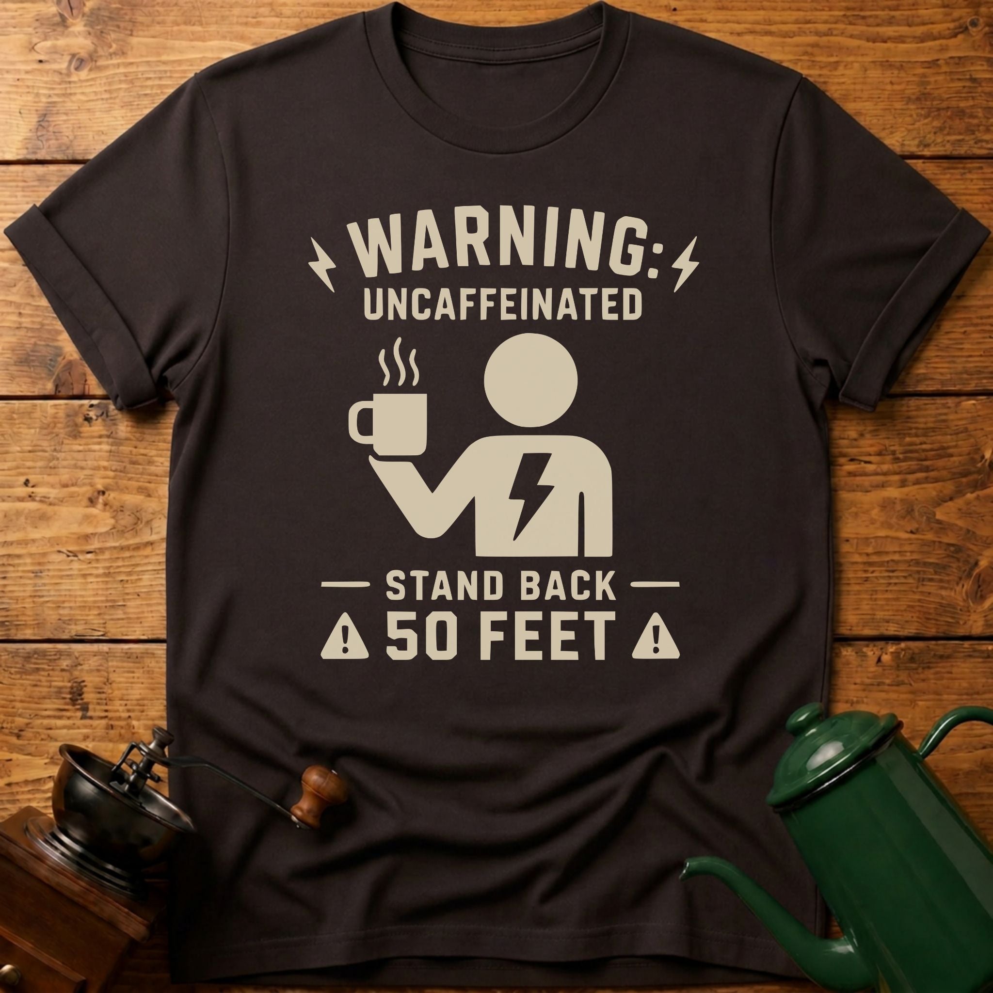 Warning: Uncaffeinated Stand Back 50 Feet T-Shirt