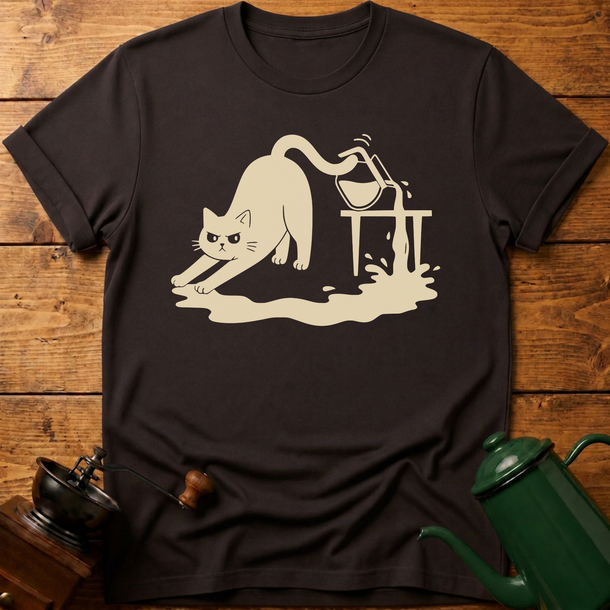 Cat Coffee Drop T-Shirt