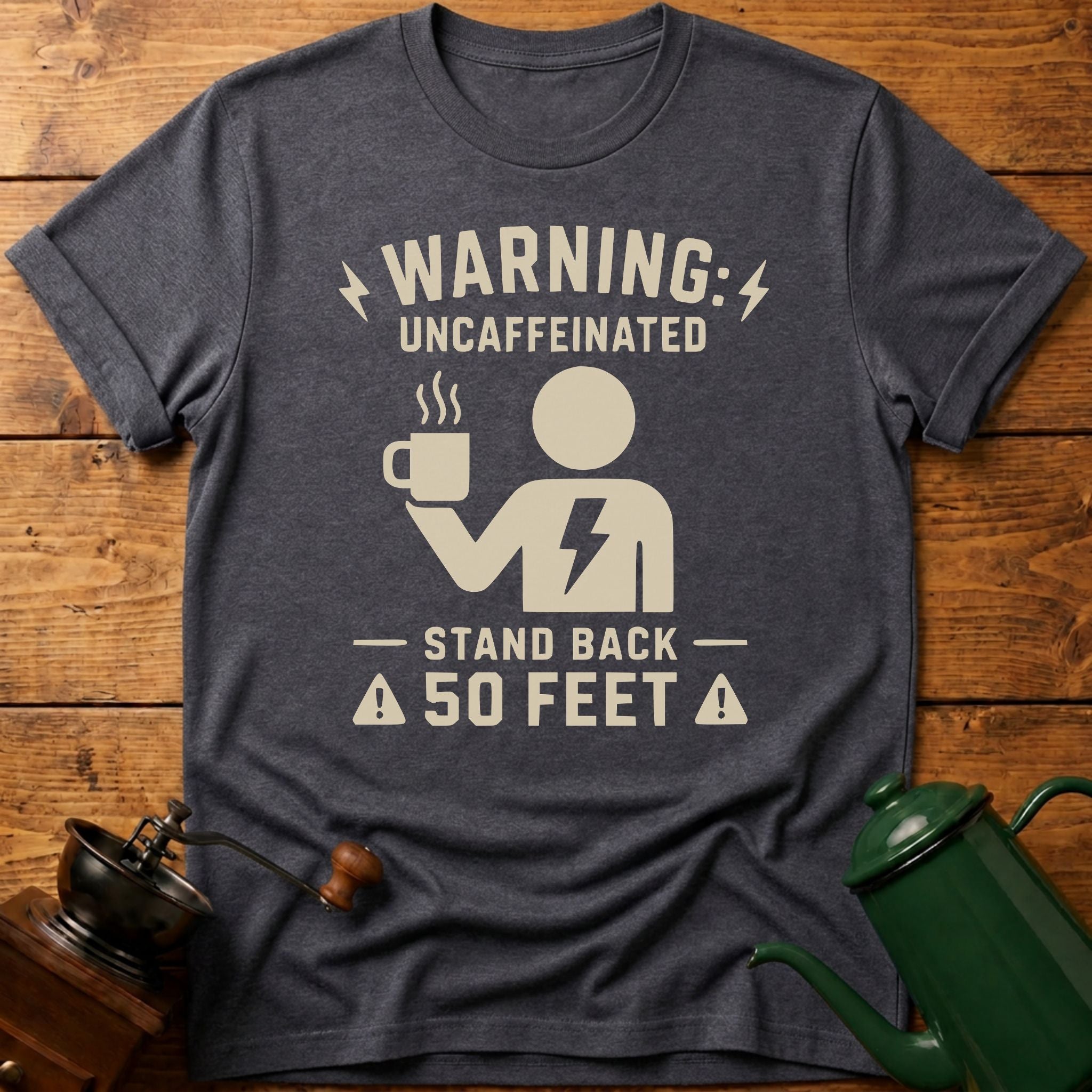 Warning: Uncaffeinated Stand Back 50 Feet T-Shirt