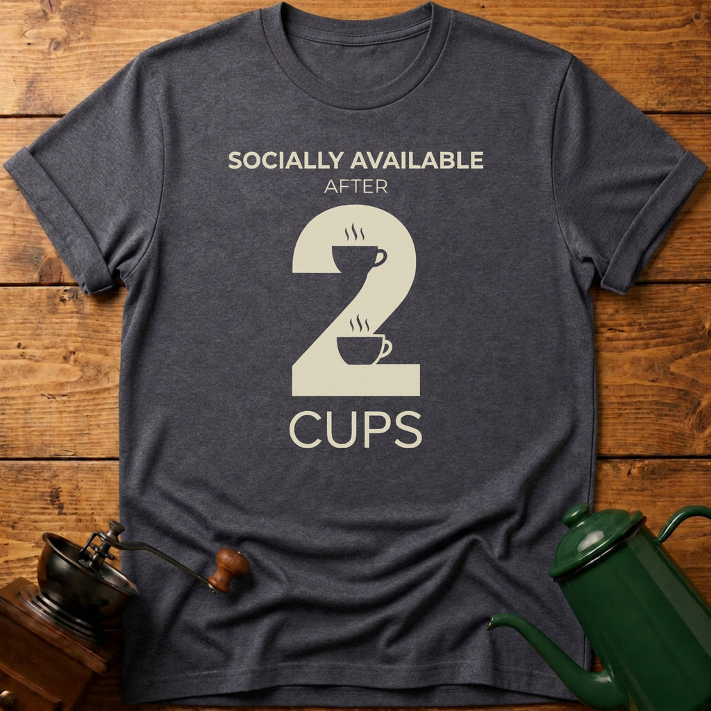 Socially Available After 2 Cups T-Shirt