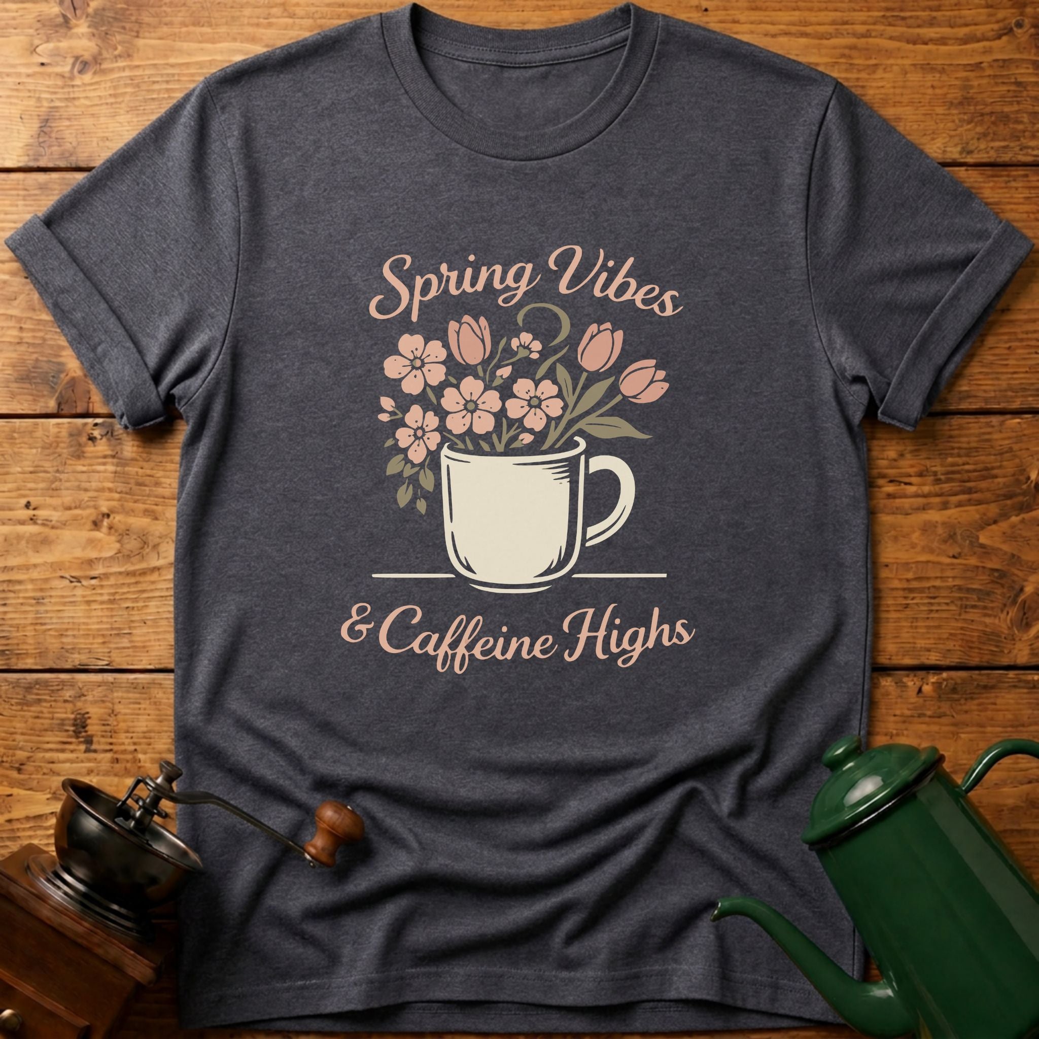 Spring Vibes & Caffeine Highs T-Shirt