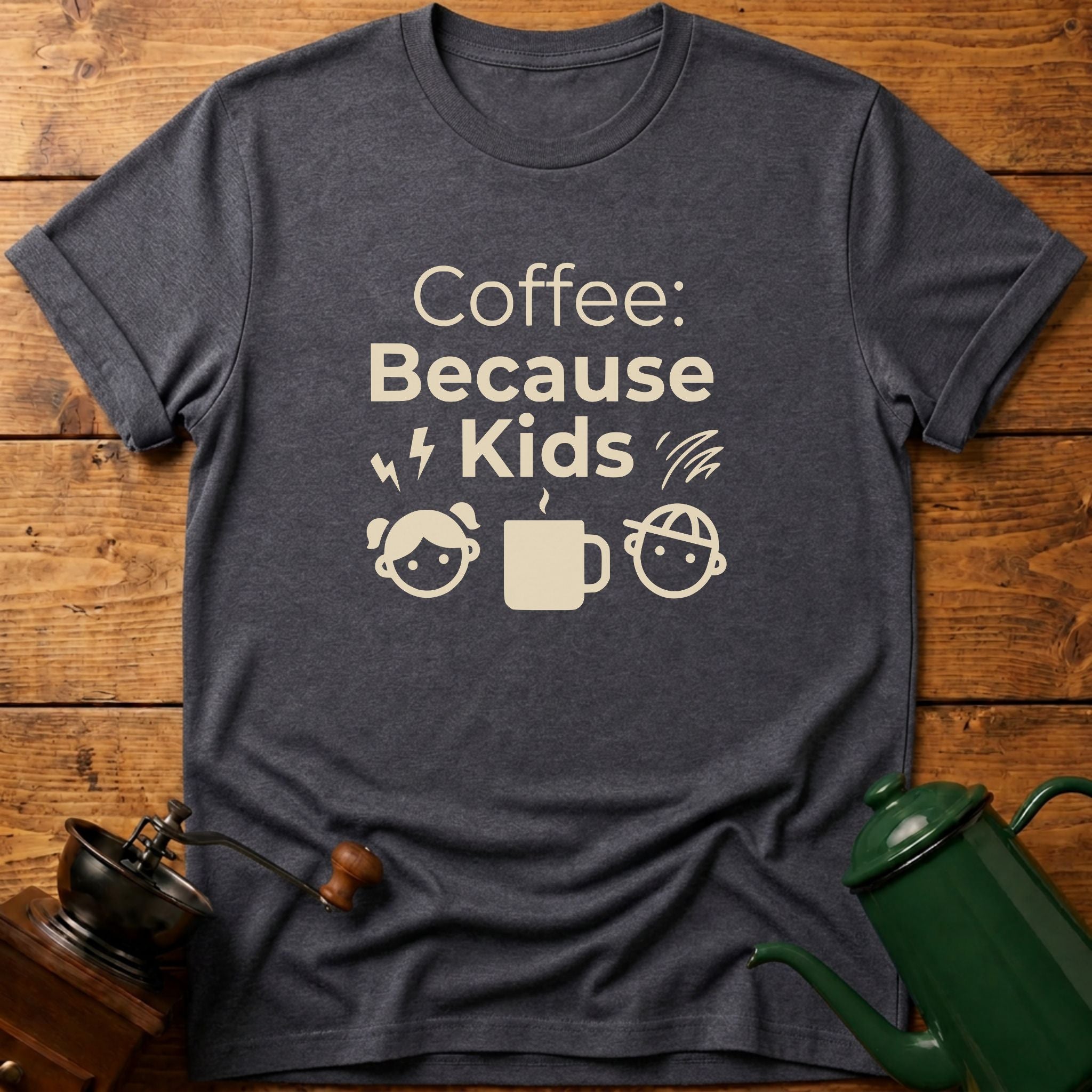 Coffee Because Kids T-Shirt
