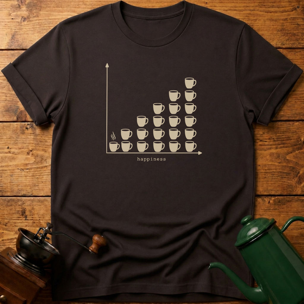 Happiness Coffee Graph T-Shirt