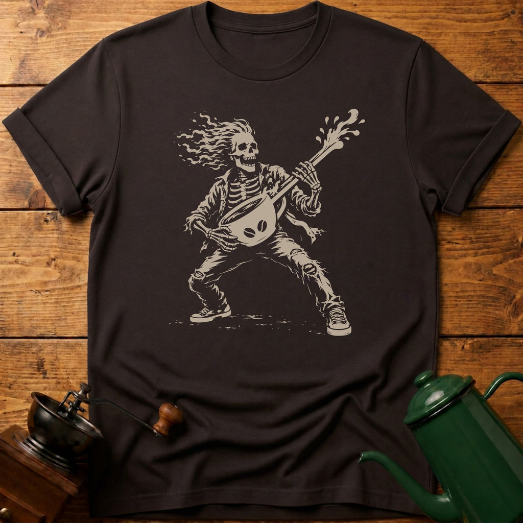 Coffee Skull Guitar T-Shirt