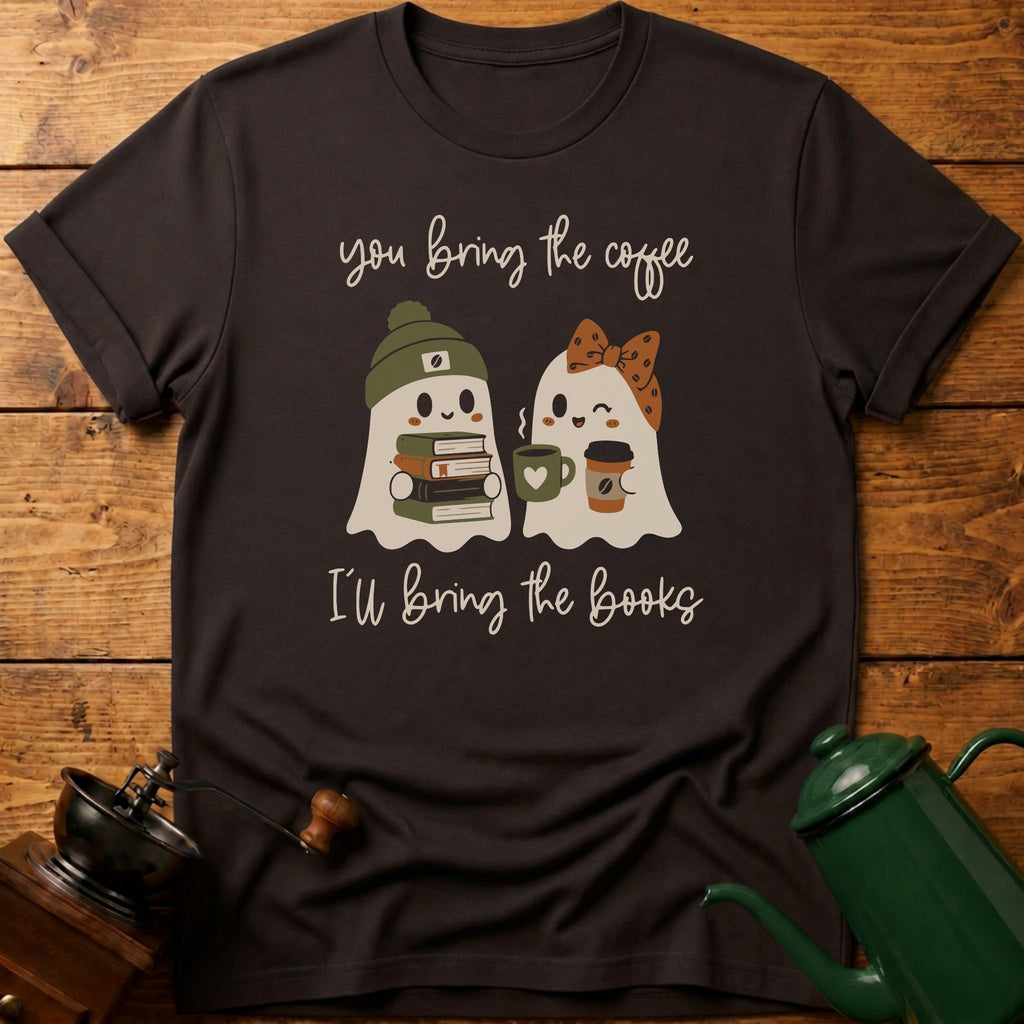 Bring Coffee & Books Boo T-Shirt