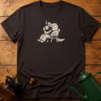 Calm Crocodile Drinking Coffee T-Shirt