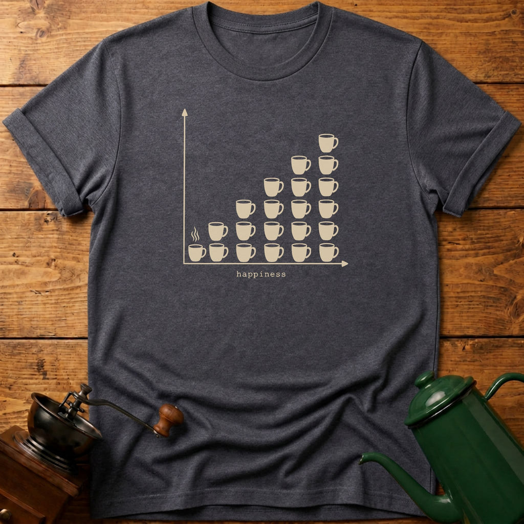 Happiness Coffee Graph T-Shirt