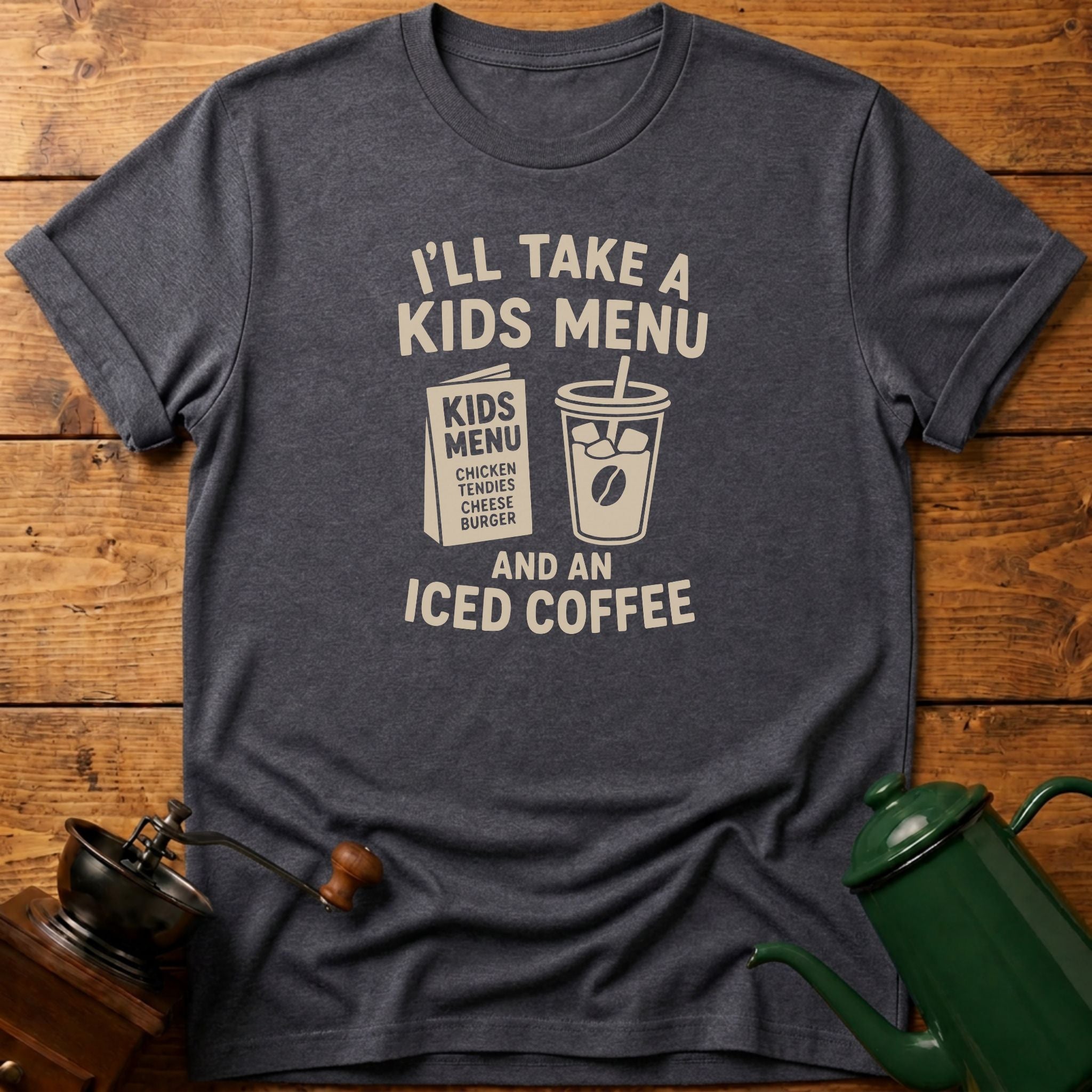 Kids Menu & Iced Coffee T-Shirt