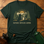 Outside With Cat & Coffee T-Shirt