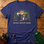 Outside With Cat & Coffee T-Shirt