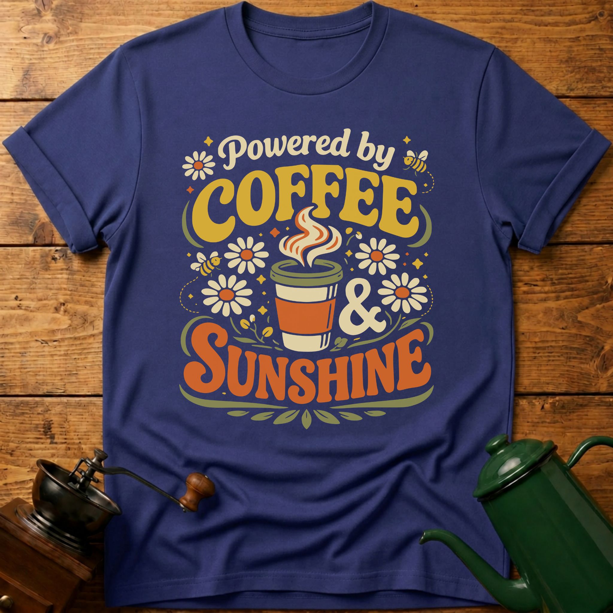 Powered By Coffee & Sunshine Spring T-Shirt