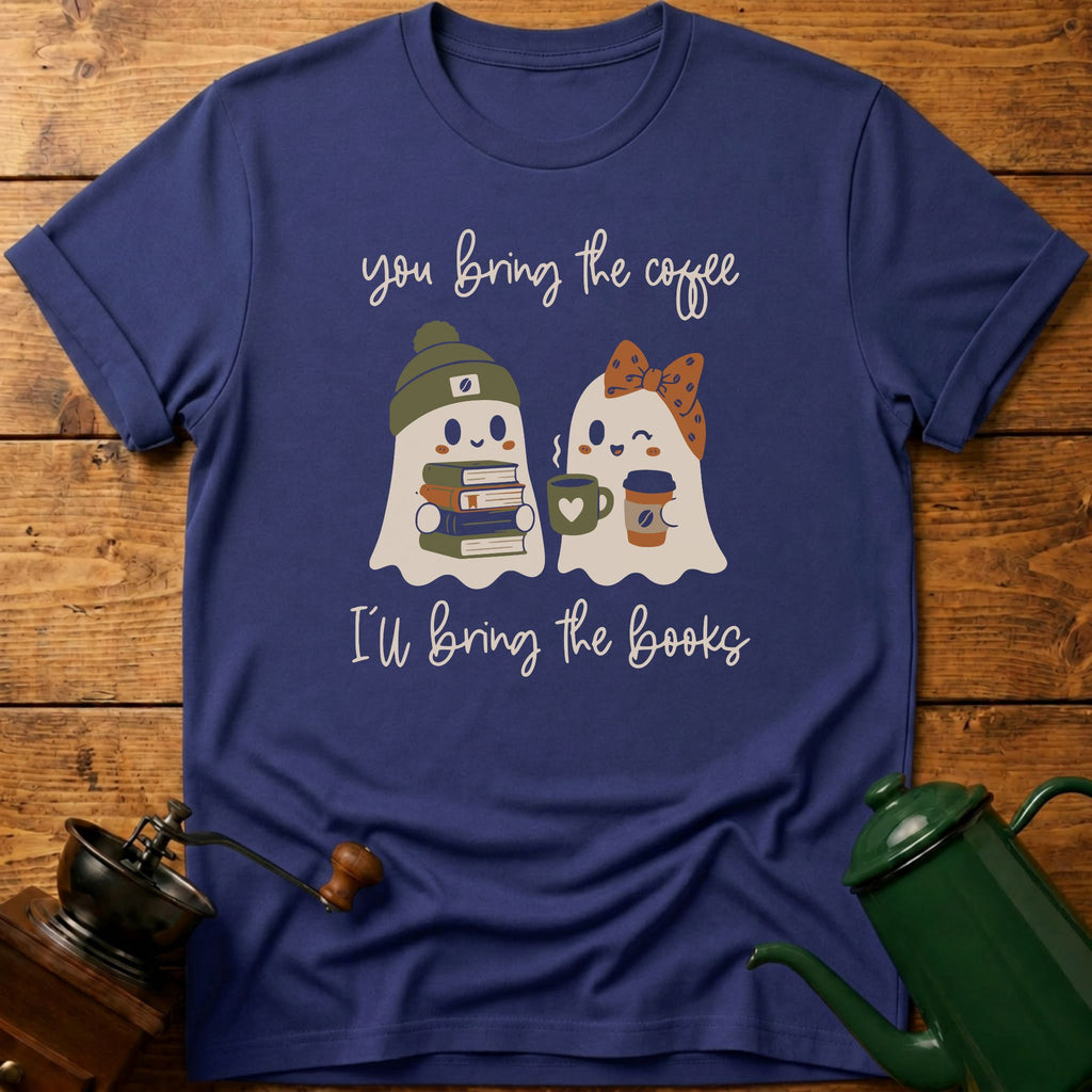 Bring Coffee & Books Boo T-Shirt