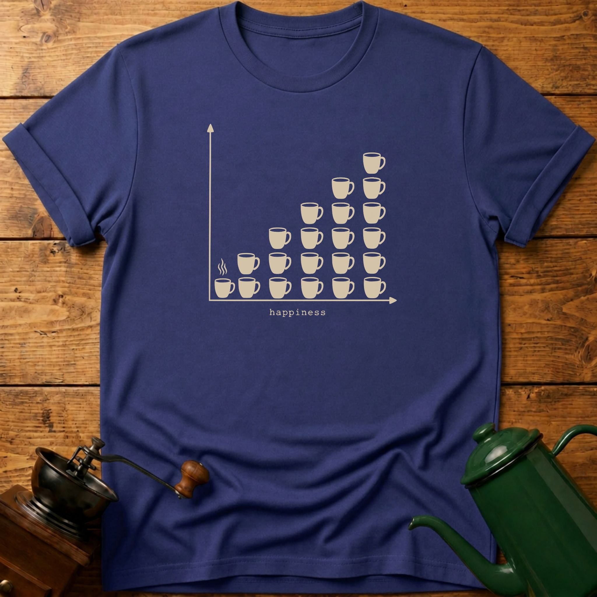 Happiness Coffee Graph T-Shirt