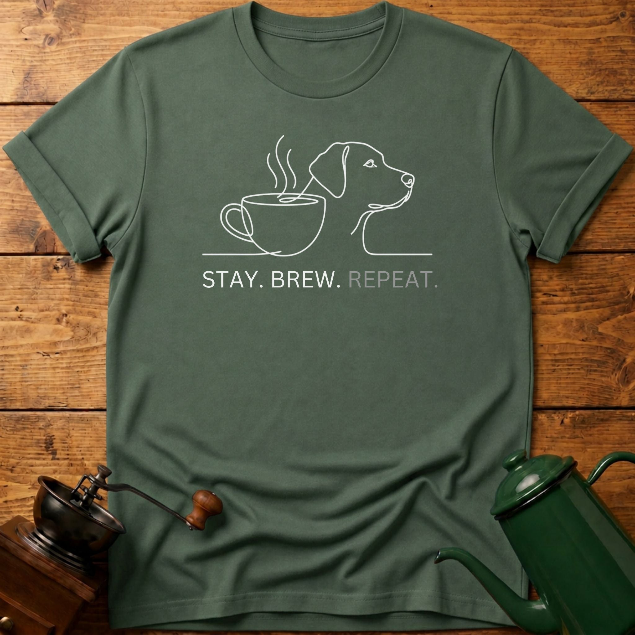 Stay. Brew. Repeat. T-Shirt