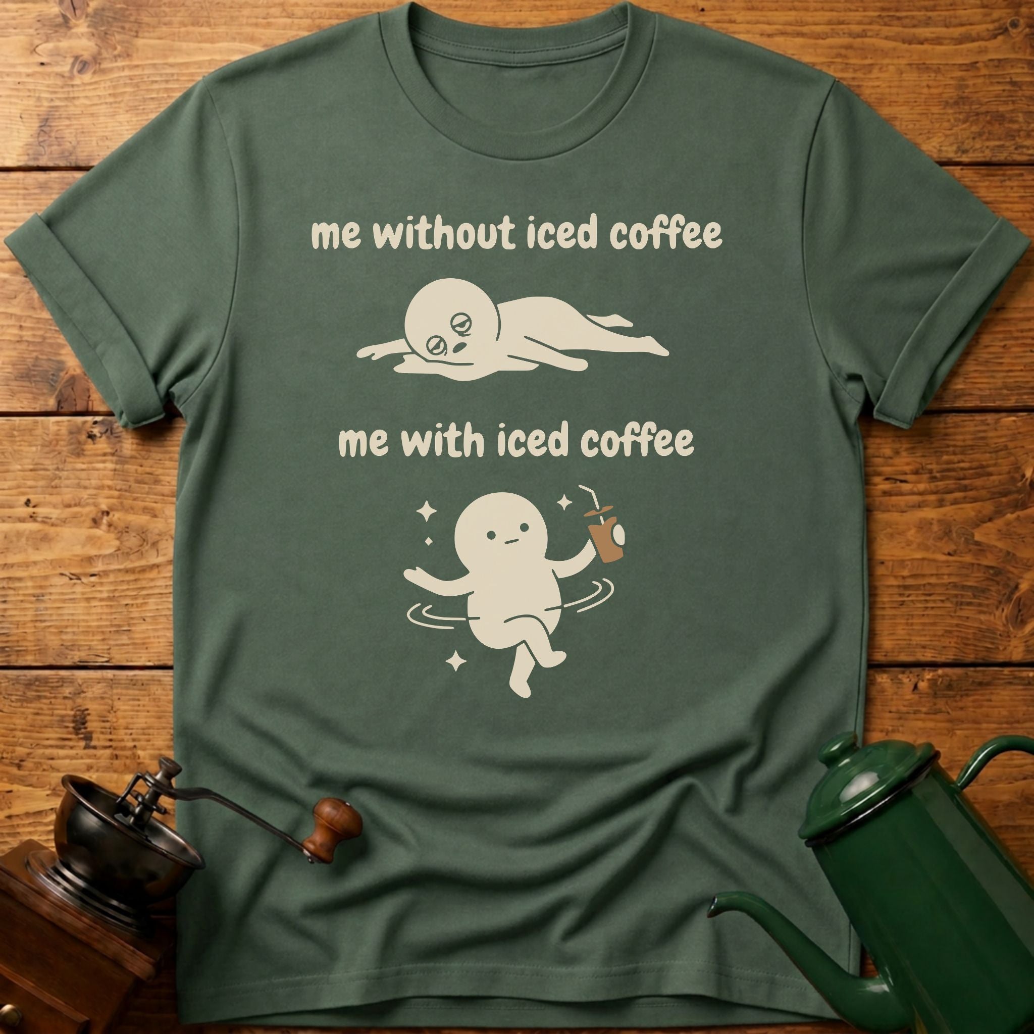 me with/without iced coffee T-Shirt