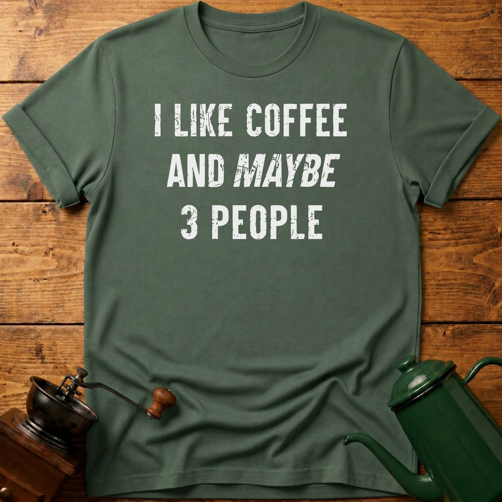 I Like Coffee And Maybe 3 People T-Shirt